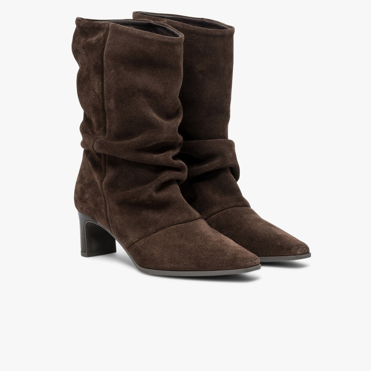 Boots À Talon en cuir MONA marron chocolat, BOCAGE