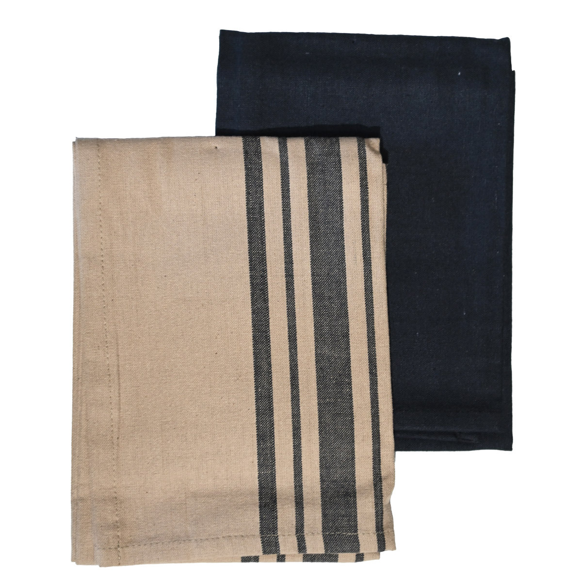 Lot de 4 torchons coton PURELIFE blanc, SENSEI MAISON