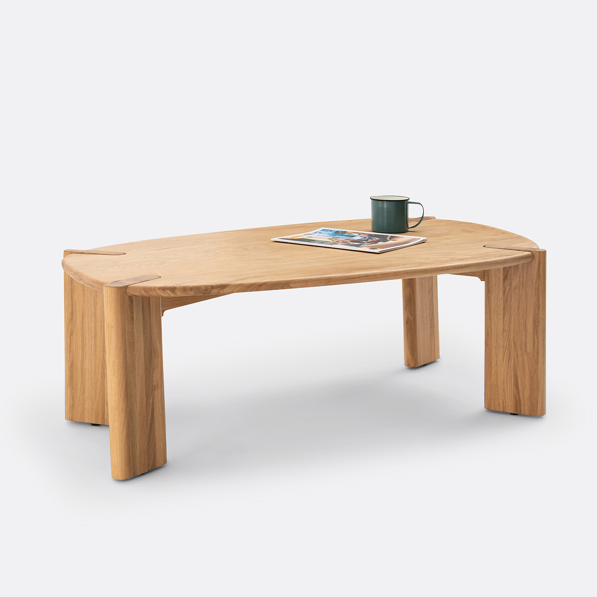 Table basse chêne massif, Elmo naturel, LA REDOUTE INTERIEURS