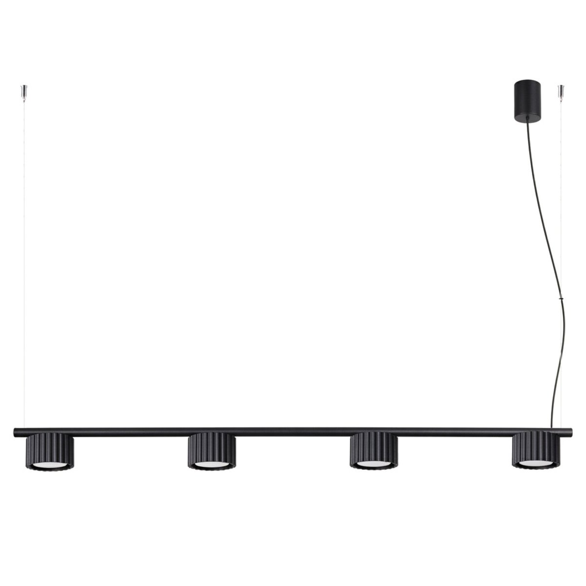 Lustre Aluminium Noir Gx53 4 AURA noir, EDEN