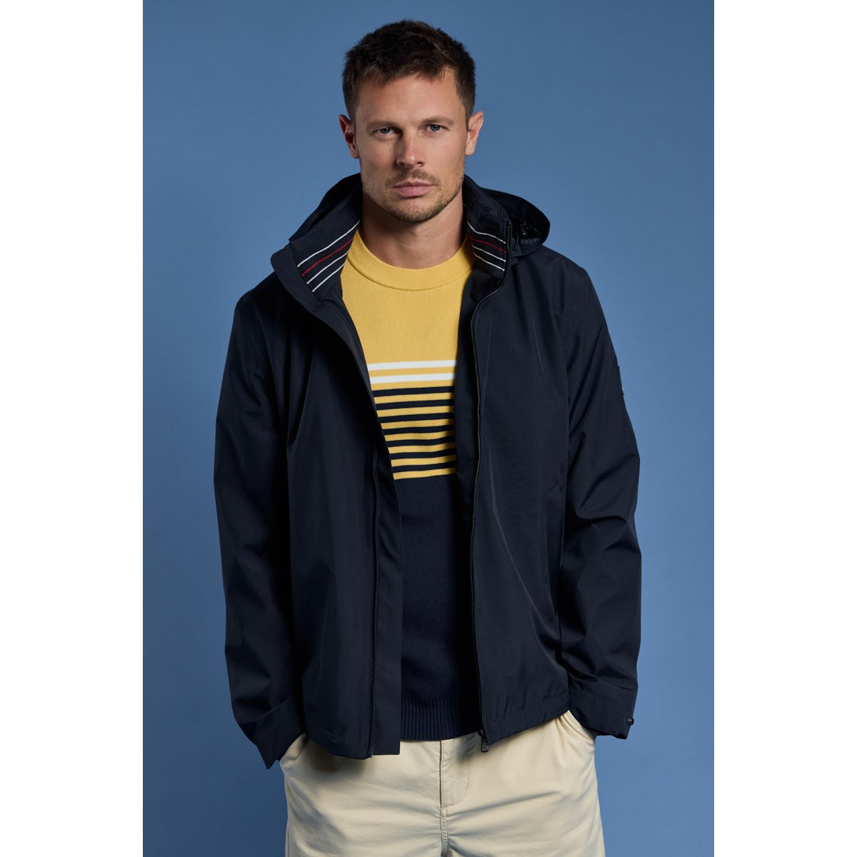 Blouson imperméable BERMUDES en polyester pour homme marine deep, ARMOR-LUX