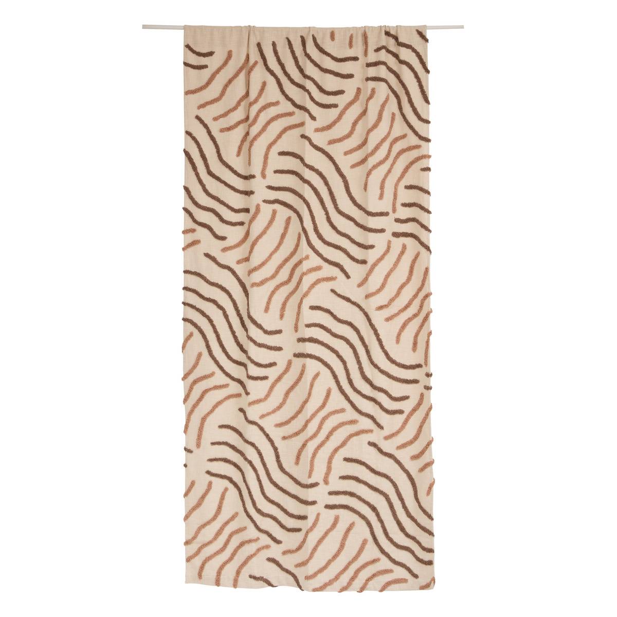Rideau en coton HAWKI marron tonka, ATMOSPHERA