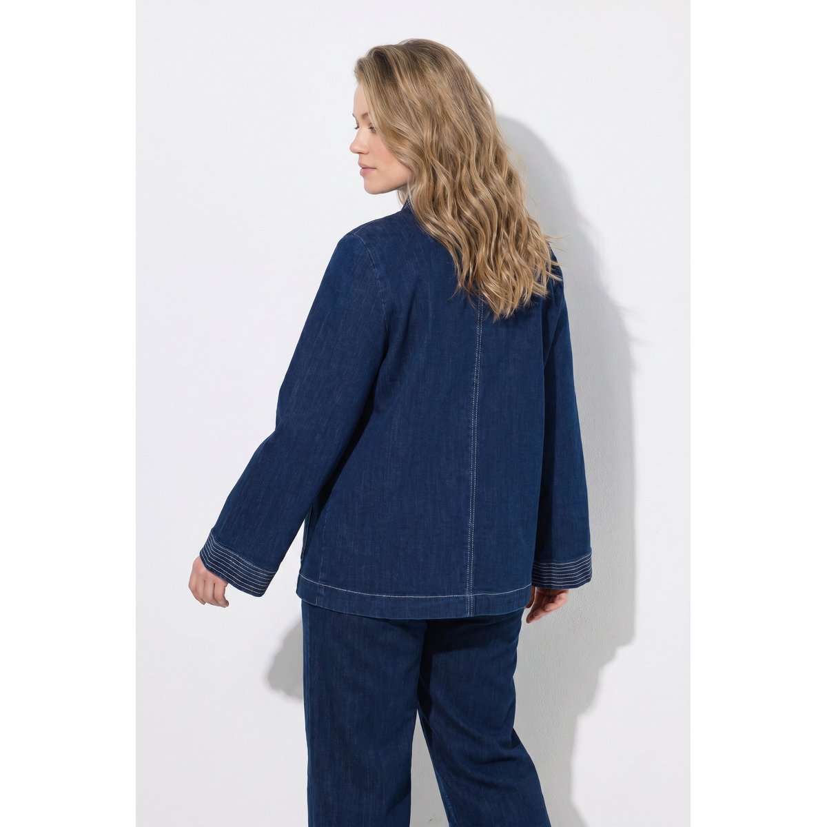 Veste en jean esprit kimono jean bleu foncé, ULLA POPKEN