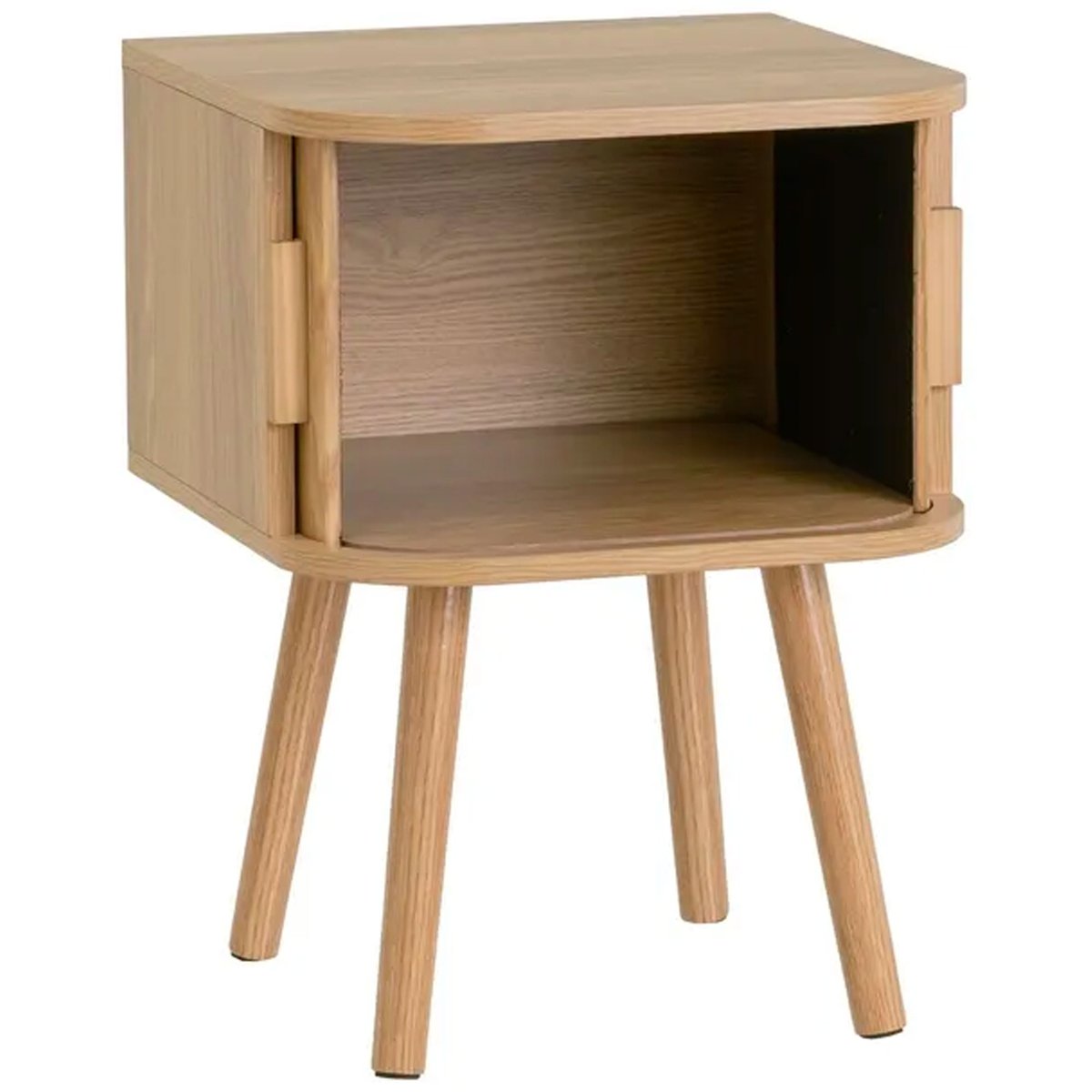 Table de chevet effet bois portes coulissantes 40x40x53cm bois, WADIGA