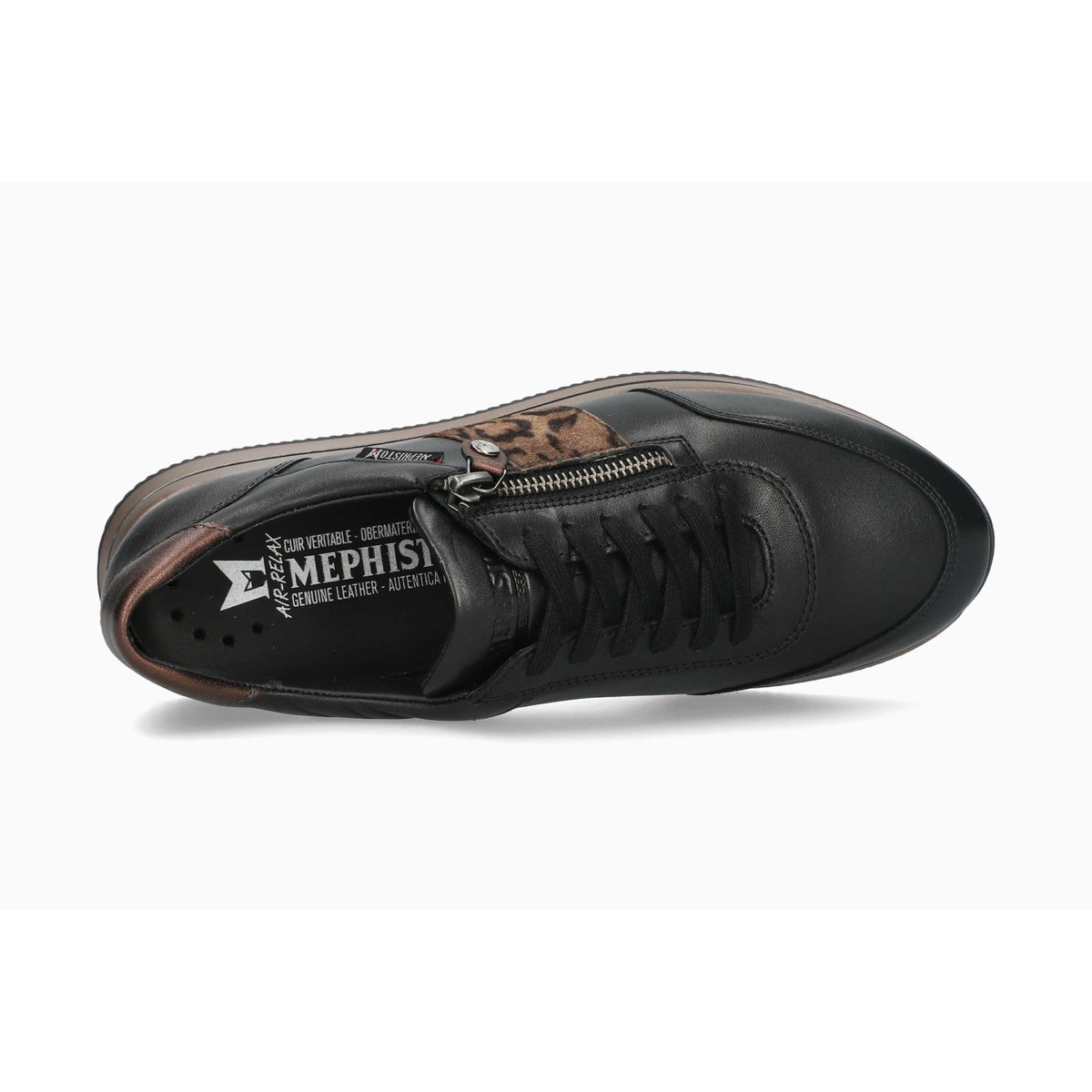 Baskets en cuir LOUMA noir 514, MEPHISTO