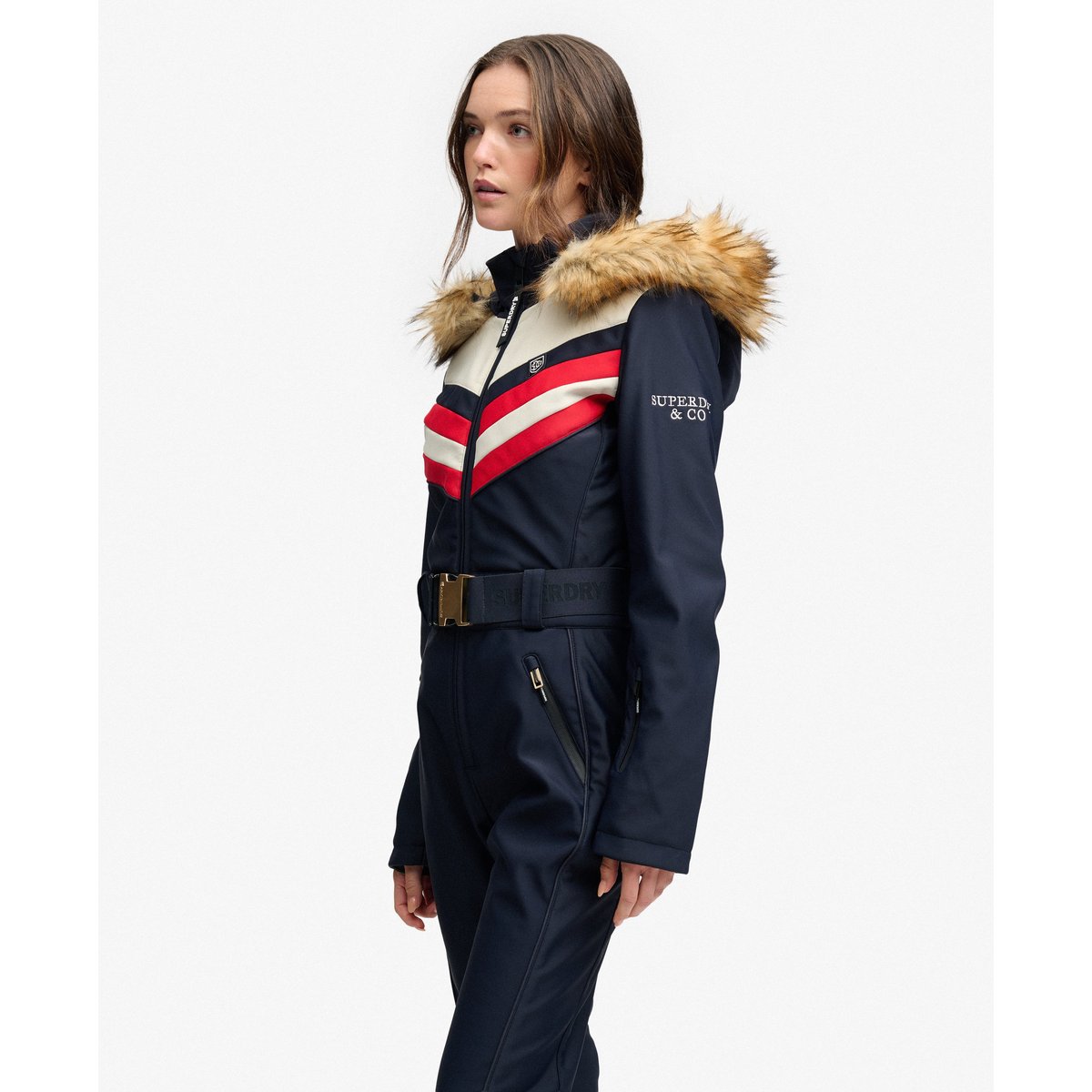 Combinaison de Ski Luxe Chevron Coupe Ajustée bleu marine intense, SUPERDRY