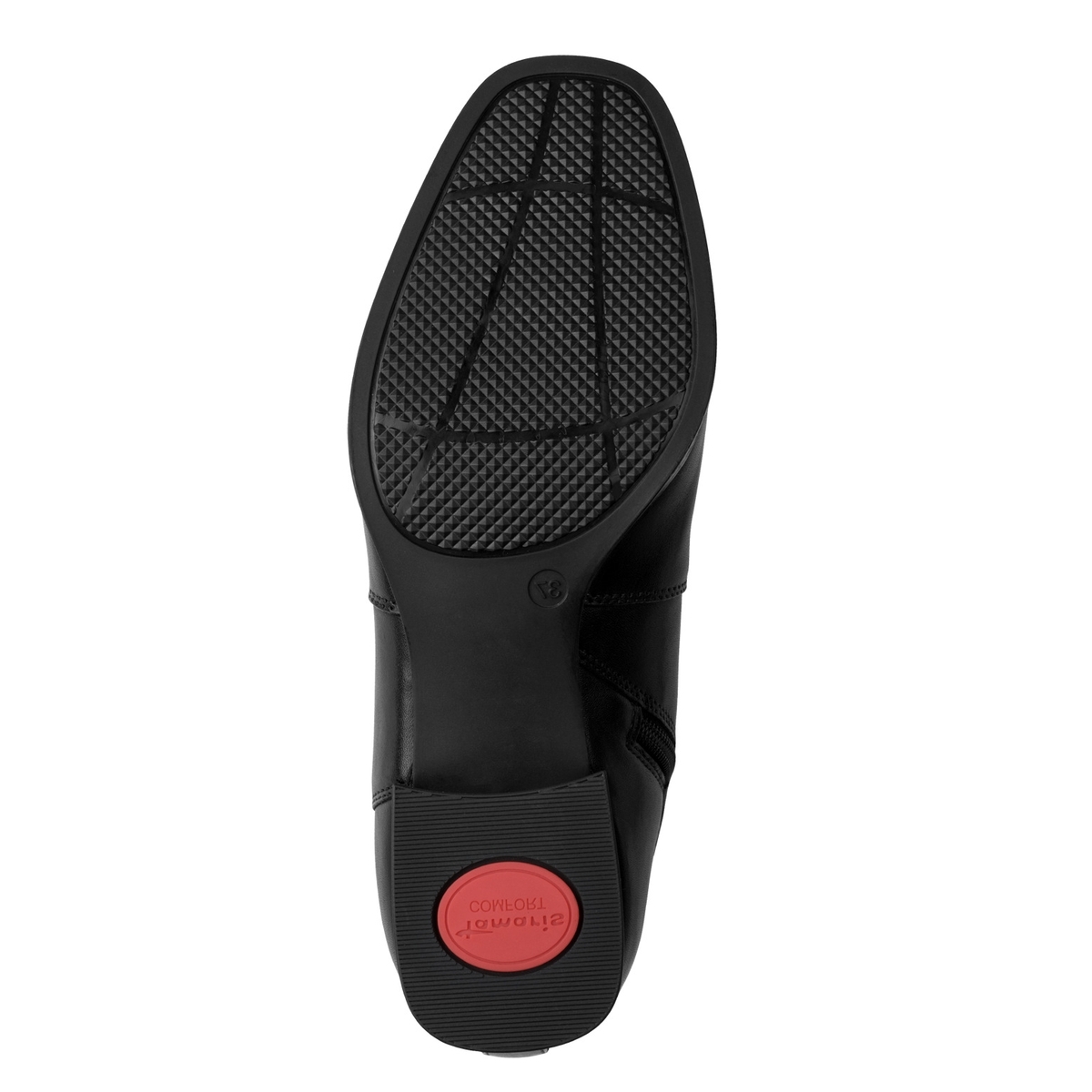 Bottine en cuir noir, TAMARIS