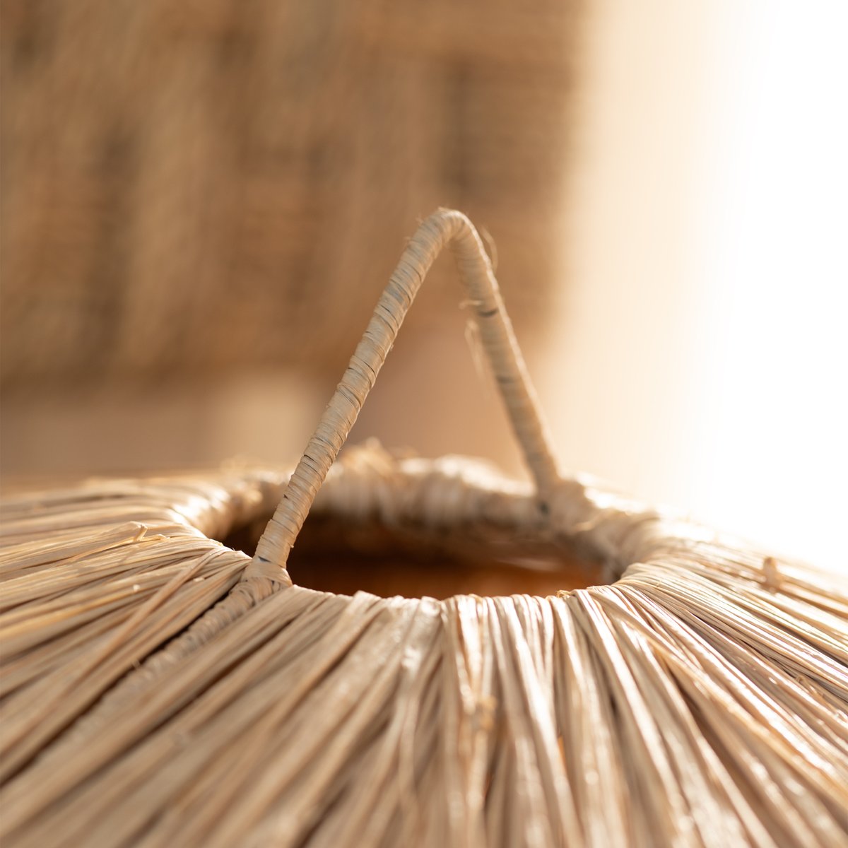 Abat-jour parasol raphia Japandi - LOJI naturel, HOME MAISON
