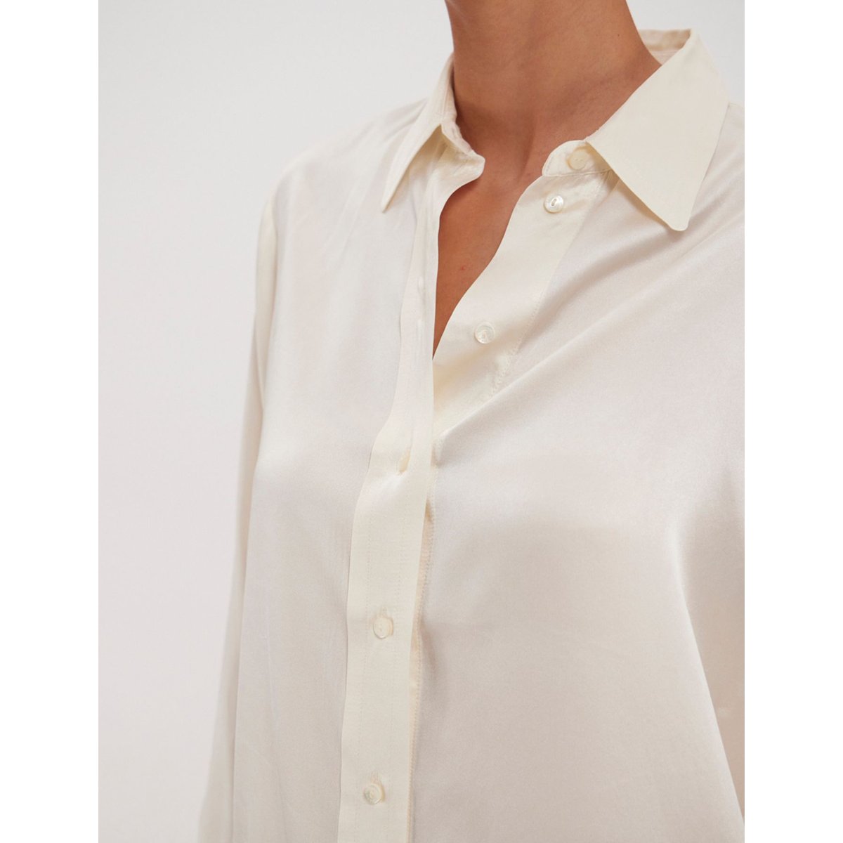Chemise Maureen écrue en soie ecru, INES DE LA FRESSANGE PARIS