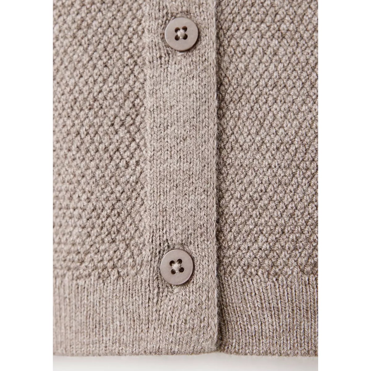Cardigan maille manches longues marron moyen, MANGO BABY