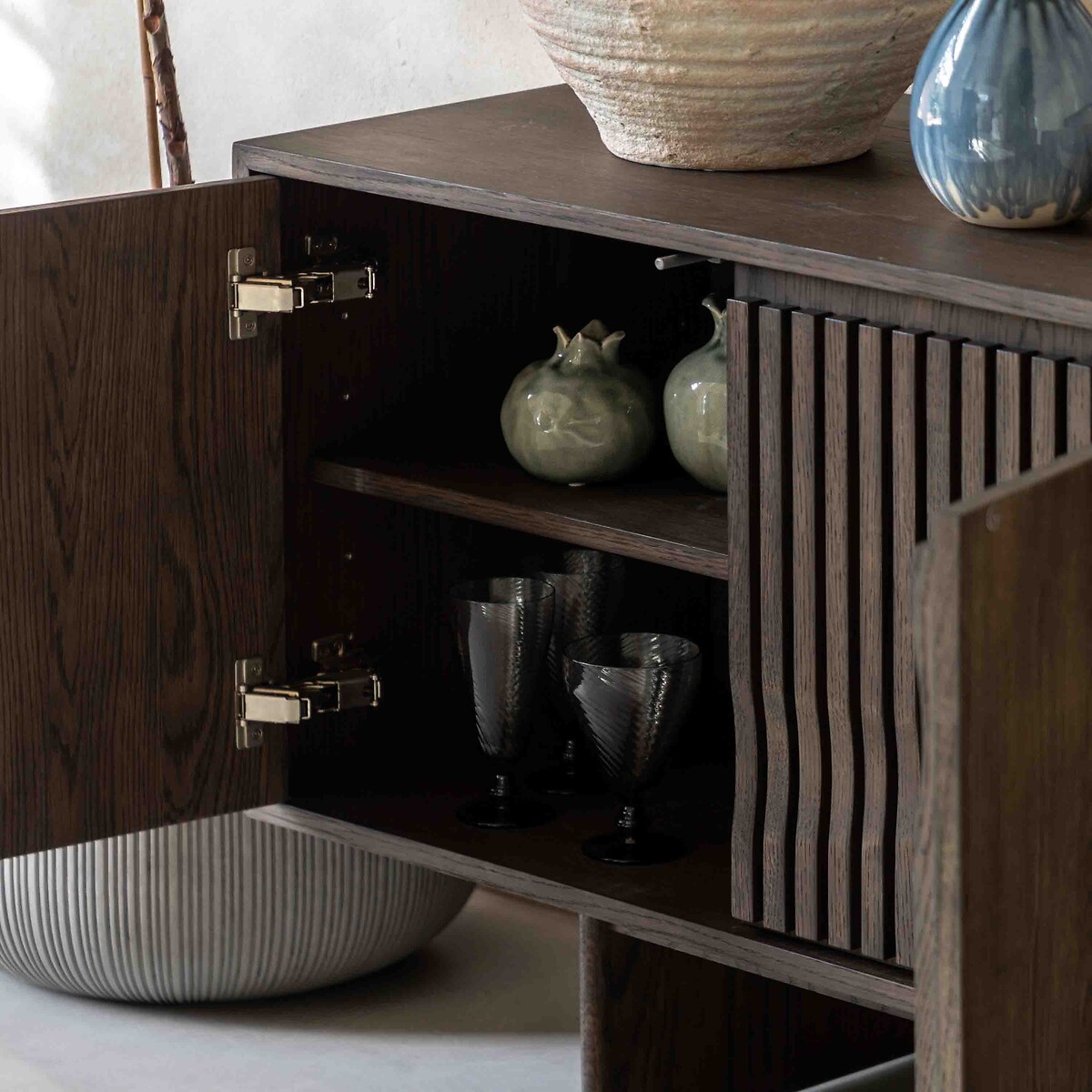 Owen 4-Door Oak Sideboard dark oak wood, ÉDITÉ