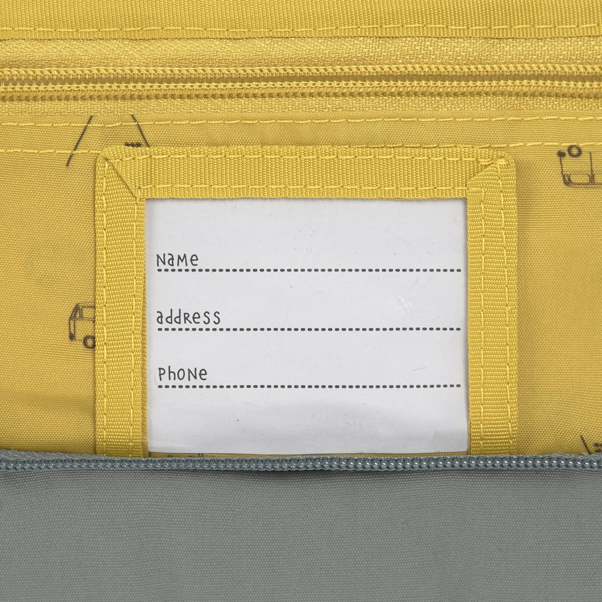 Trousse de toilette gris, bleu clair, moutarde, LASSIG