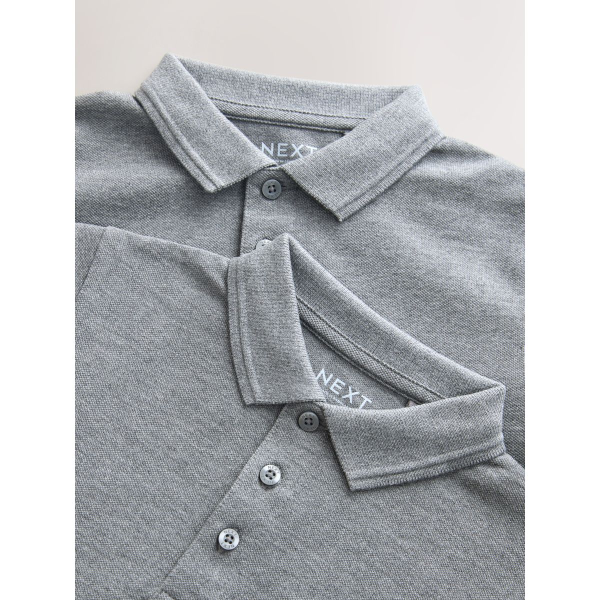 Polo d’école à manches longues, lot de 2 gris, NEXT