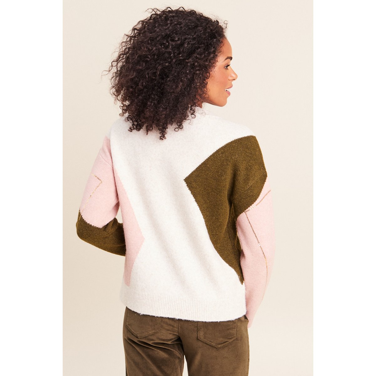 Pull col rond beige, BREAL