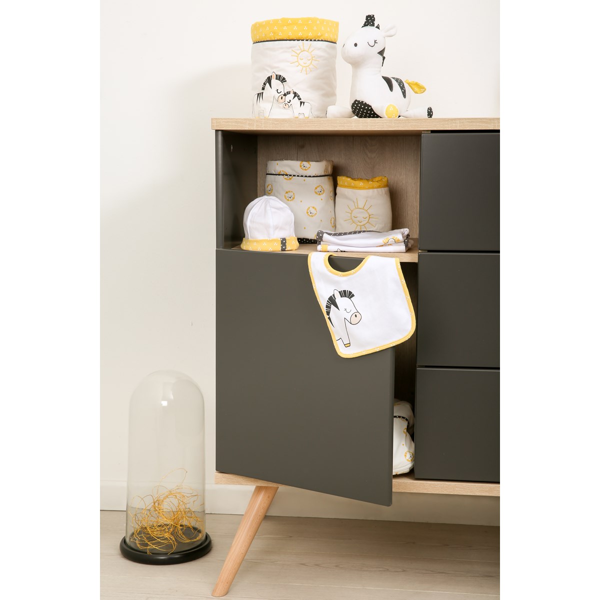 Doudou en velours blanc, SAUTHON