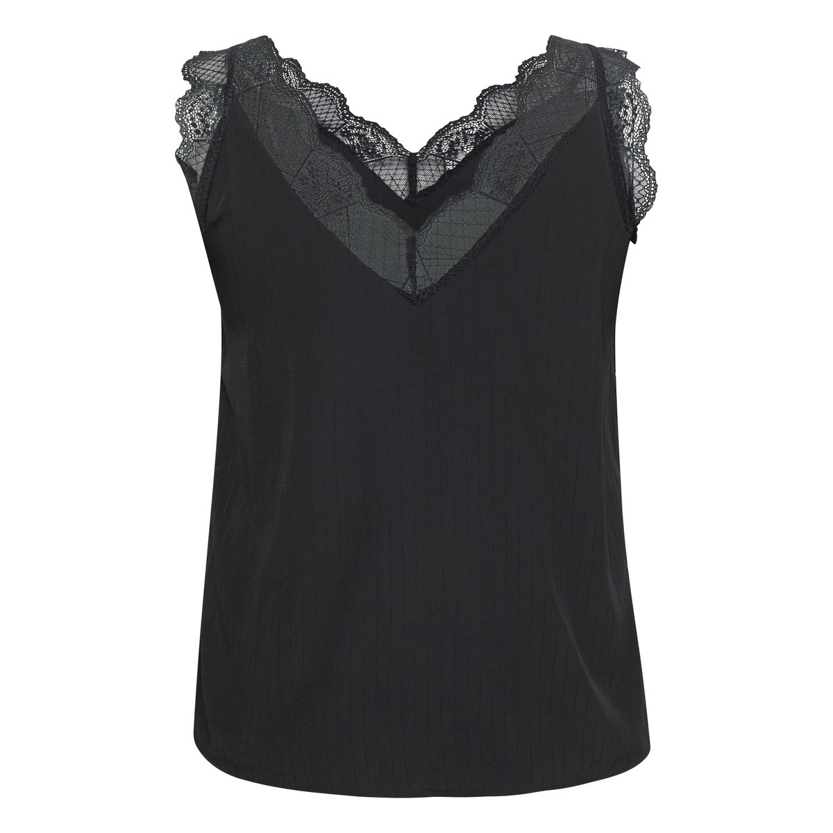 Sleeveless blouse noir black, KAFFE CURVE
