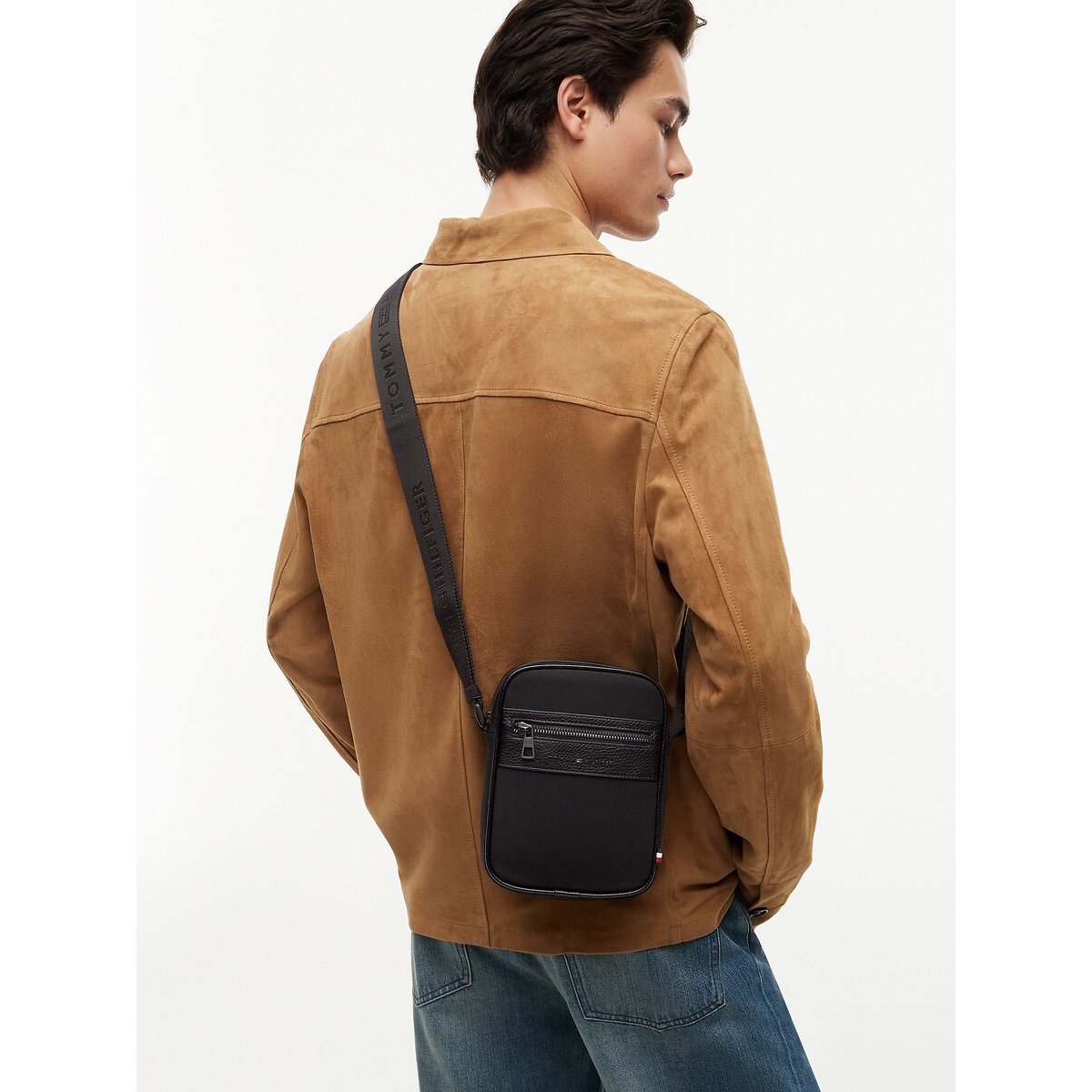 Sacoche à bandoulière mini reporter, Repreve noir, TOMMY JEANS