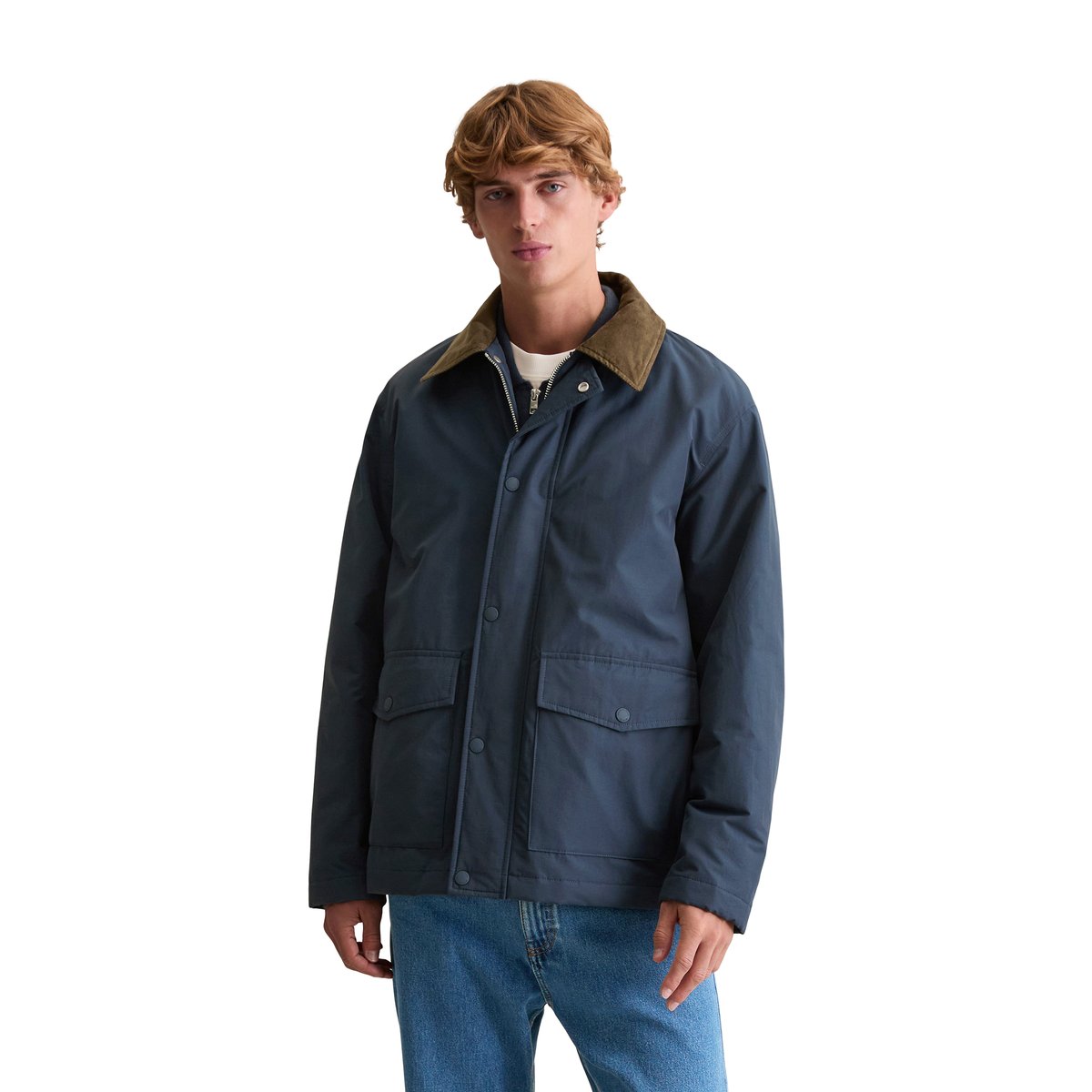 Barnjacket regular imperméable et légèrement matelassé bleu foncé, MARC O’POLO DENIM