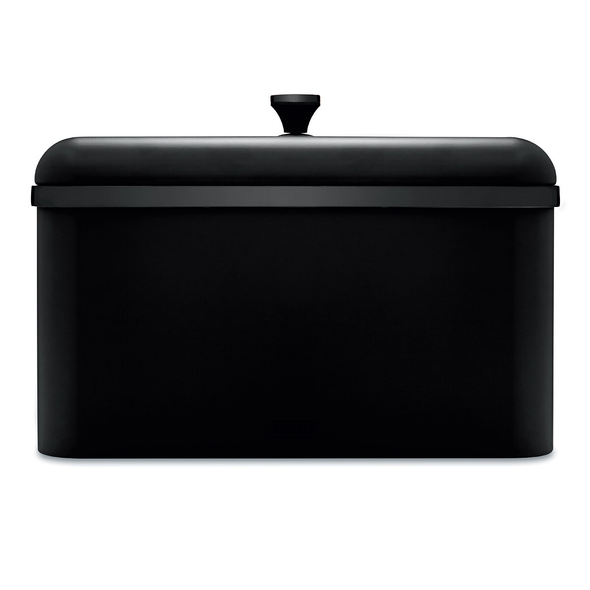 Sera Bread Bin with Smoked Trim black, TOWER