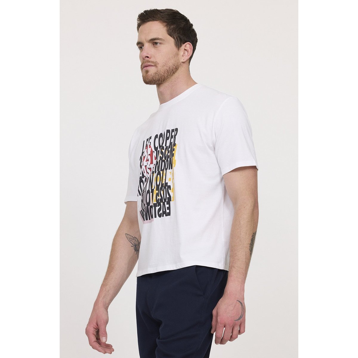 T-shirt manches courtes coton comfort ACERA blanc, LEE COOPER