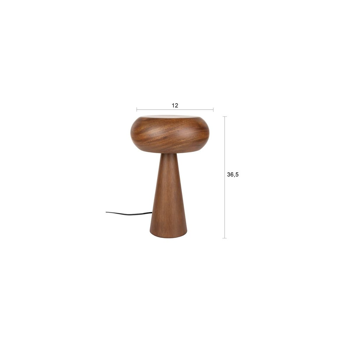 Lampe design en bois japandi, MOREL marron, DUTCHBONE