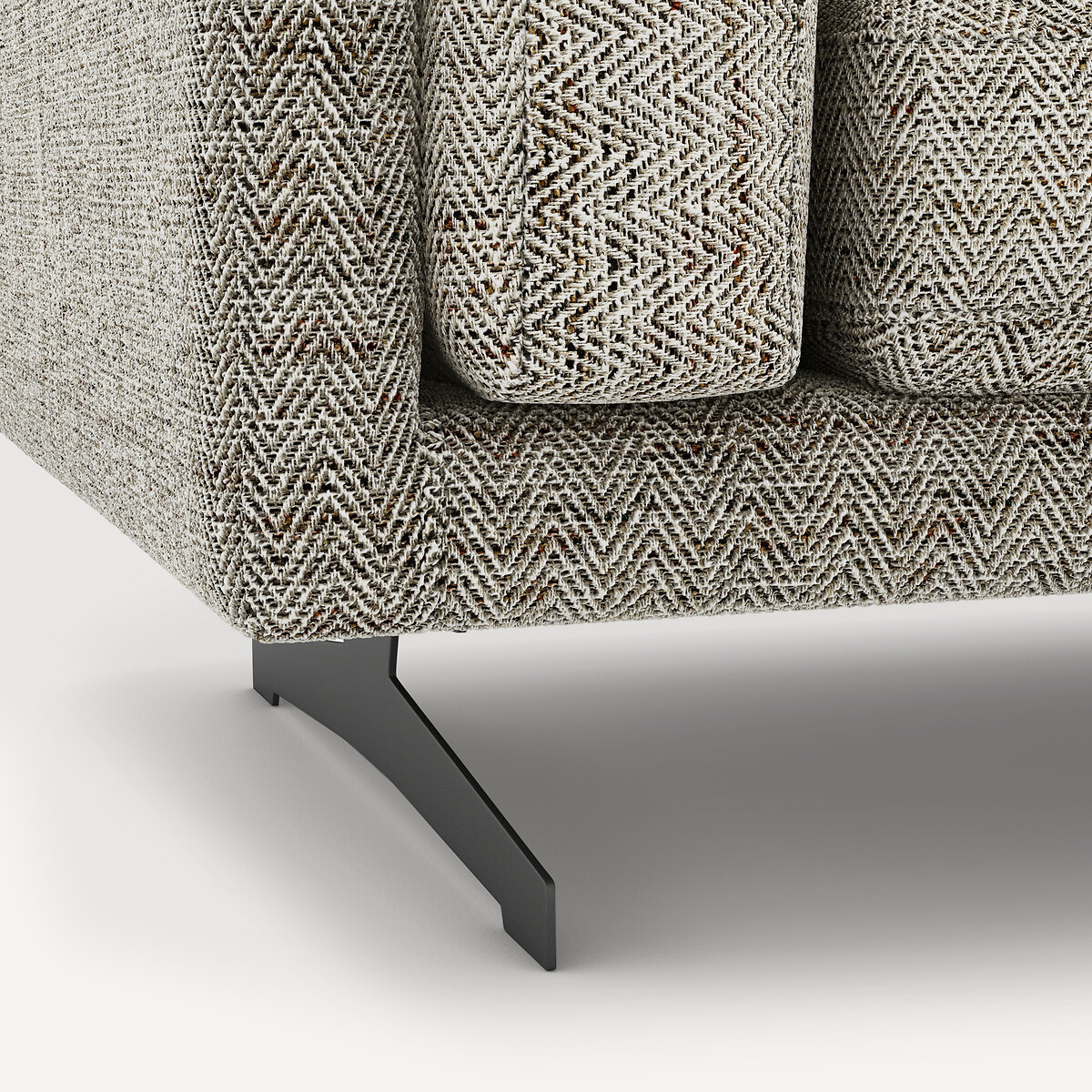 Ecksofa César, Chevron meliert leinen, AM.PM