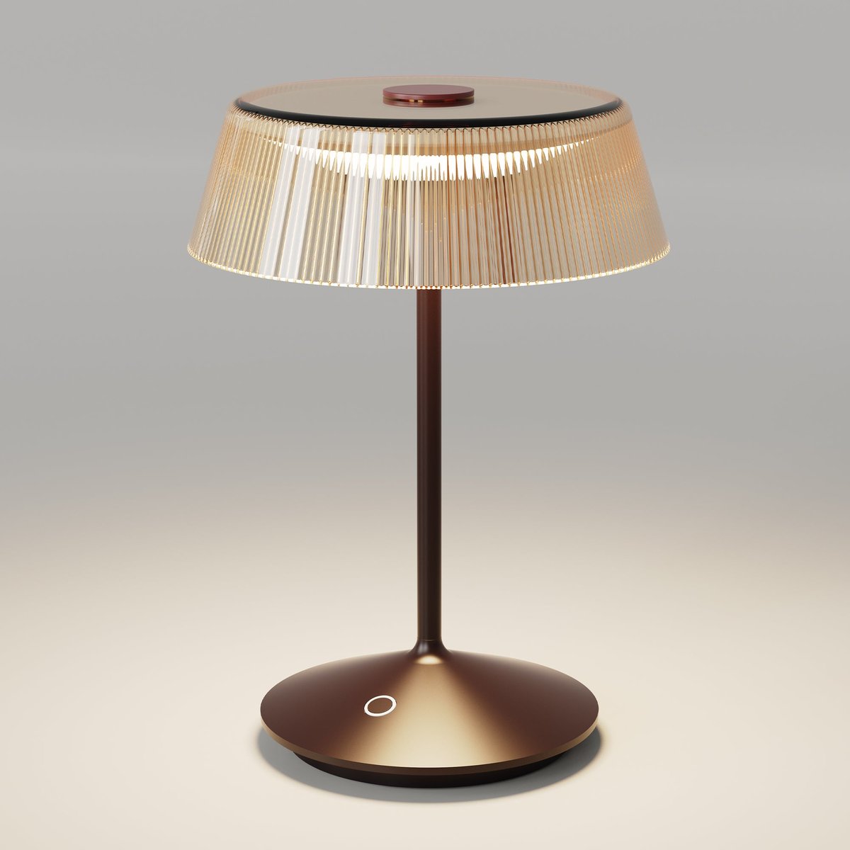 Lampe de table VITRUM marron, LUMISKY