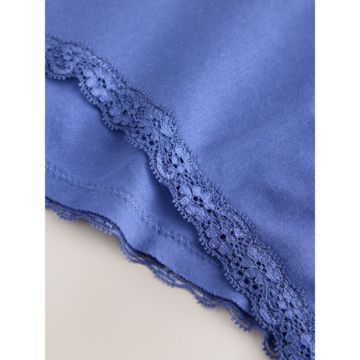 Culotte en dentelle et coton, lot de 4 bleu marine rayé, NEXT