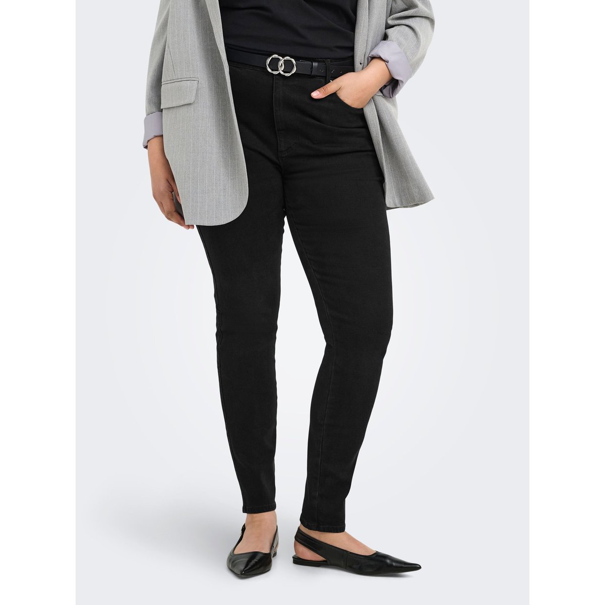 Jean Skinny washed black, ONLY CARMAKOMA