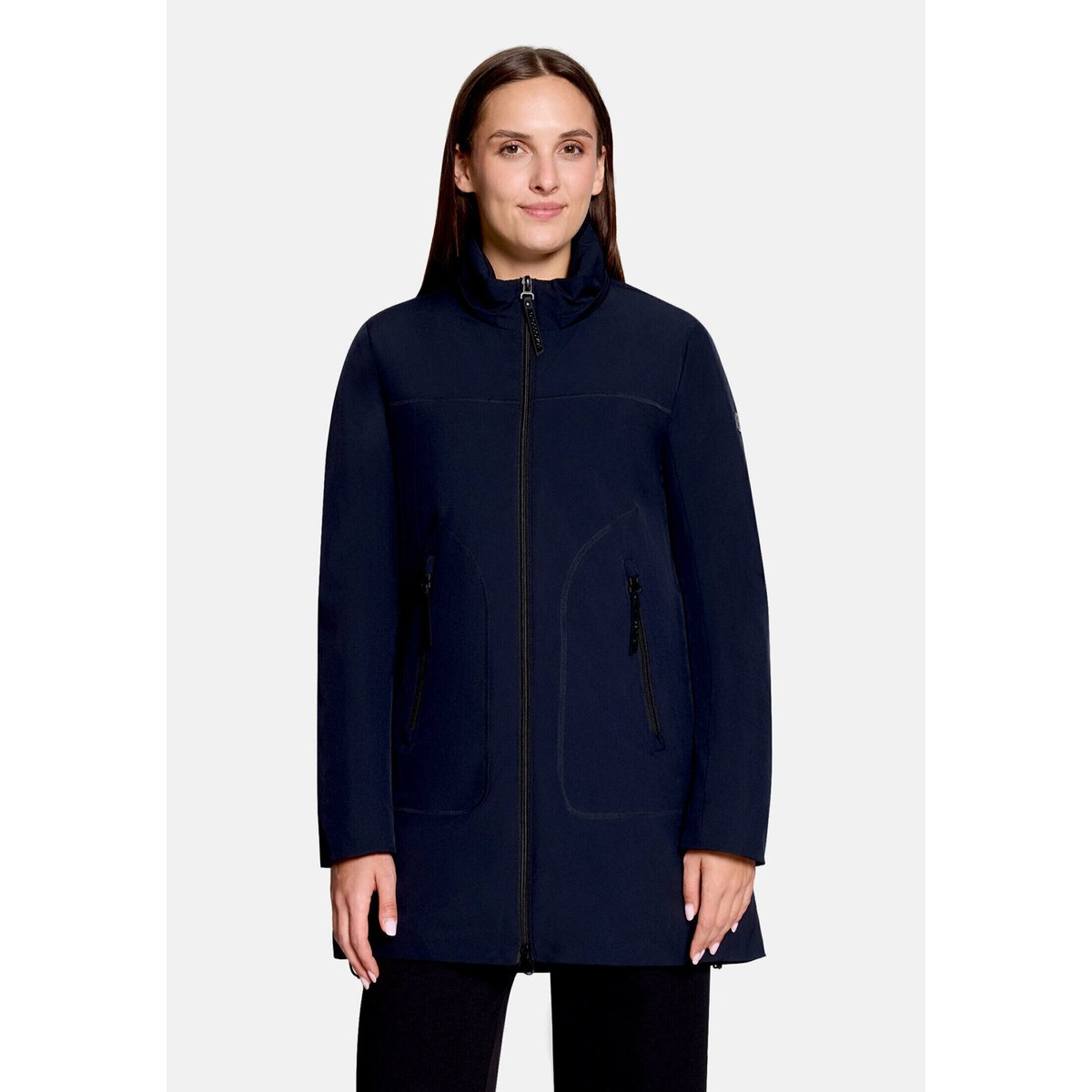 Veste outdoor à capuche amovible bleu foncé, BETTY BARCLAY