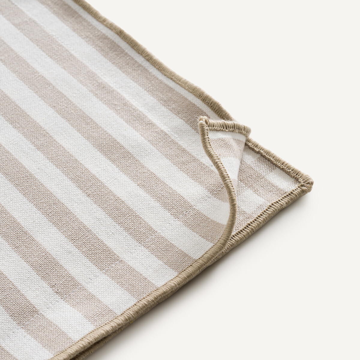 Set of 2 Soizic 30% Recycled Cotton Yard-Dyed Placemats ecru/beige, LA REDOUTE INTERIEURS