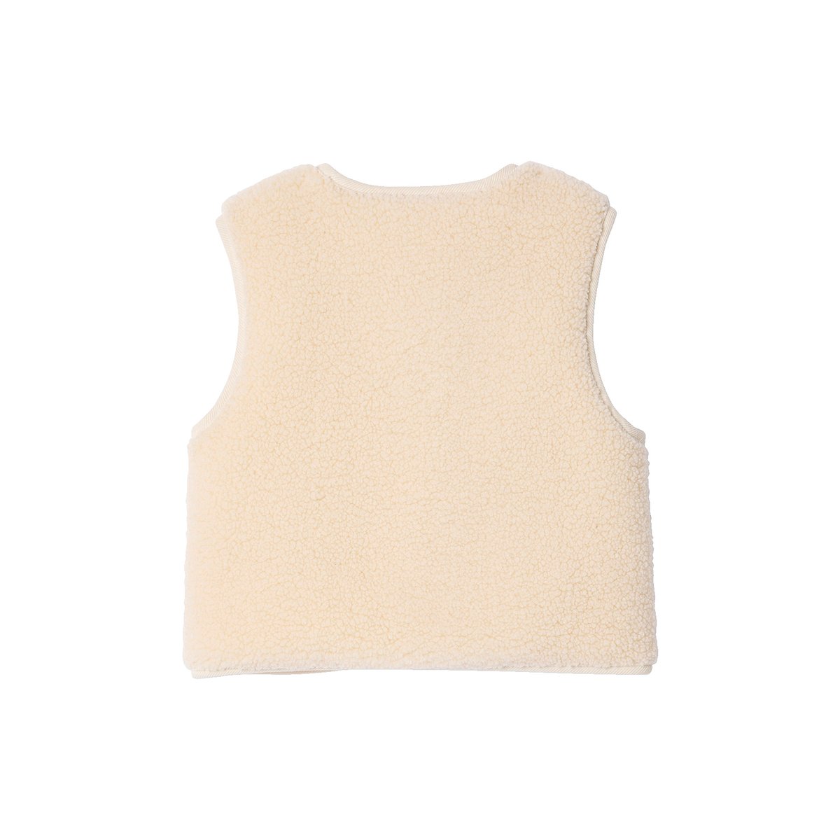 Gilet sans manches en sherpa vanille, VERTBAUDET
