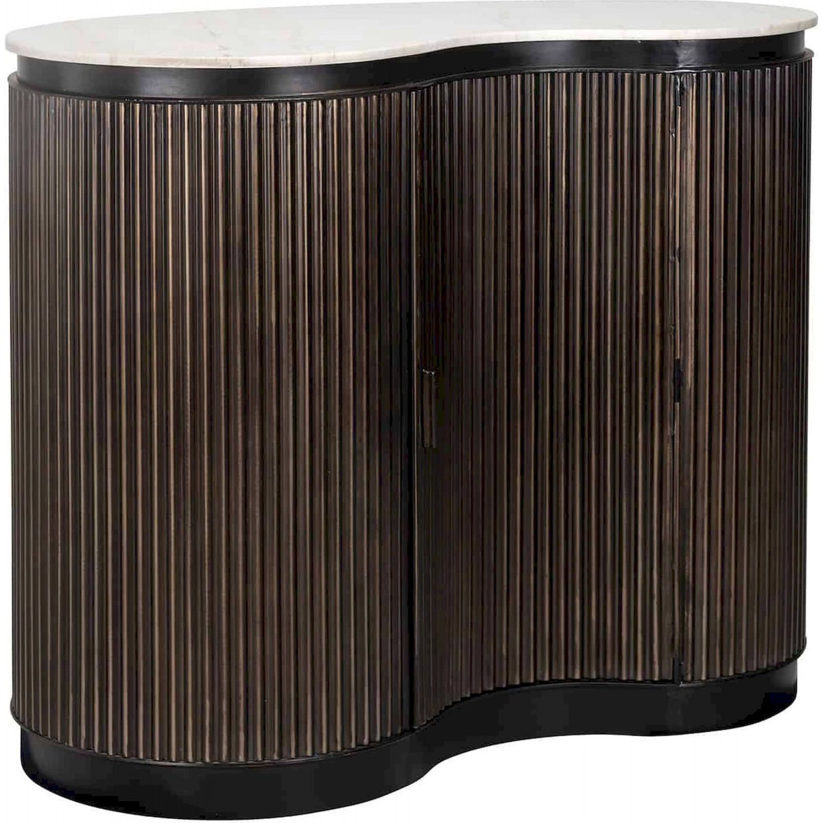 Bar une porte en fer et marbre, MAYFIELD marron foncé et blanc, RECOLLECTION