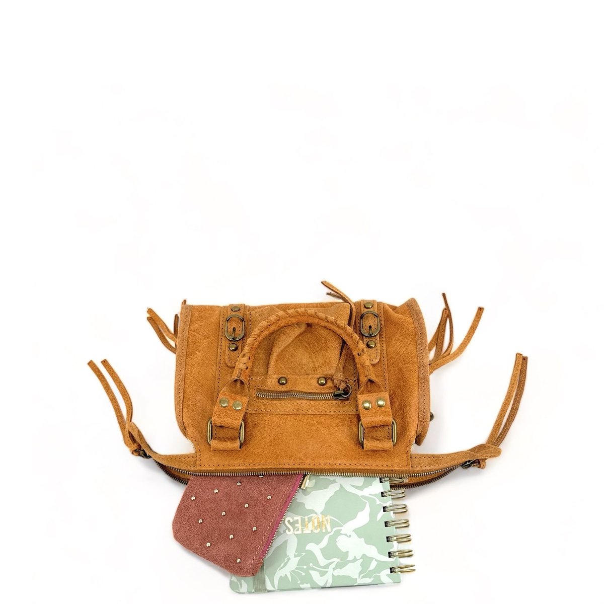 Mini-sac bowling en cuir brossé SANDSTORM MINI noir, OH MY BAG