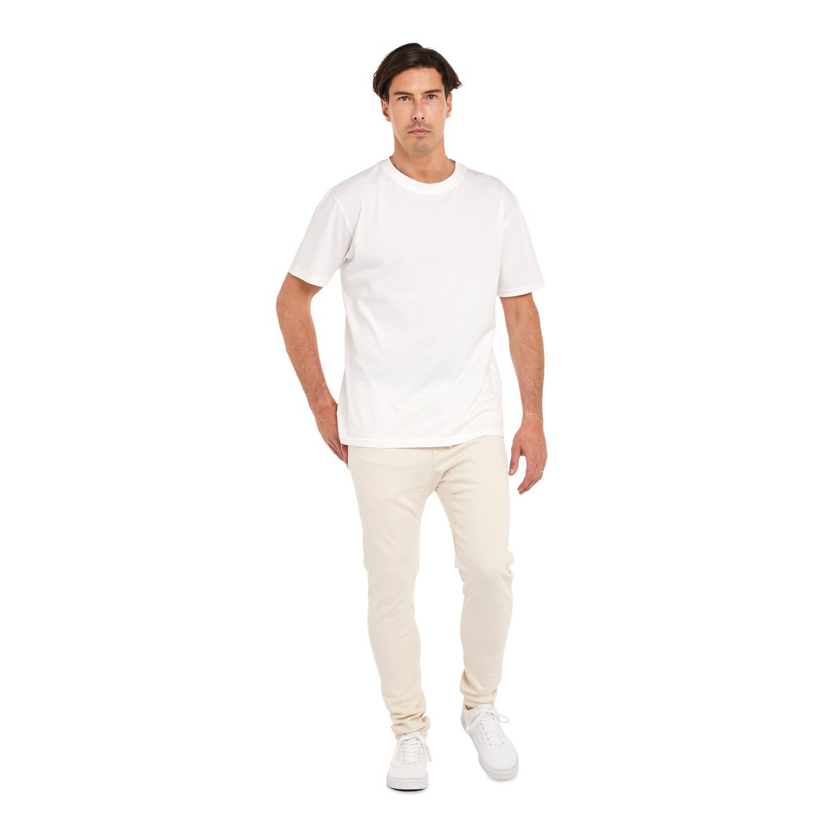 PANTALON TAPERED NATURAL blanc, PULLIN