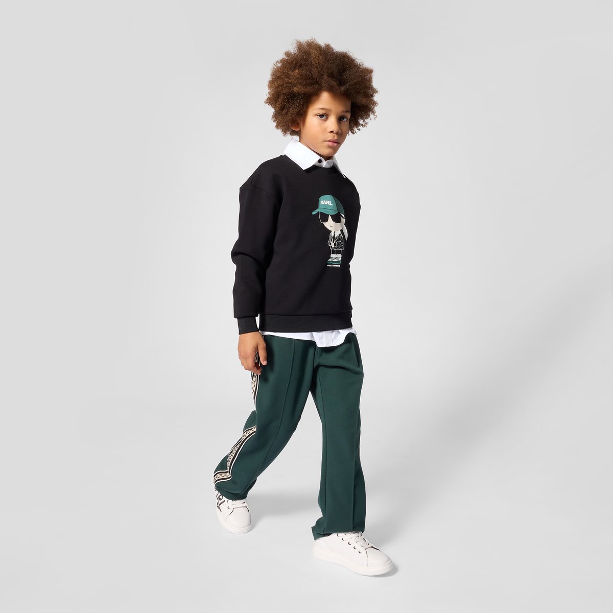 Pantalon de jogging bottle green, KARL LAGERFELD KIDS