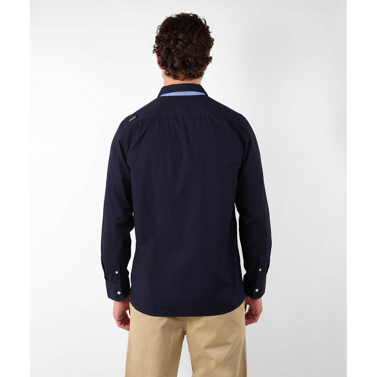 Chemise manches longues unie CAVIRO deep marine, OXBOW