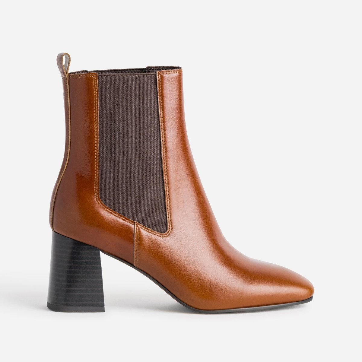 Boots À Talon en cuir NATALIA cognac, ERAM