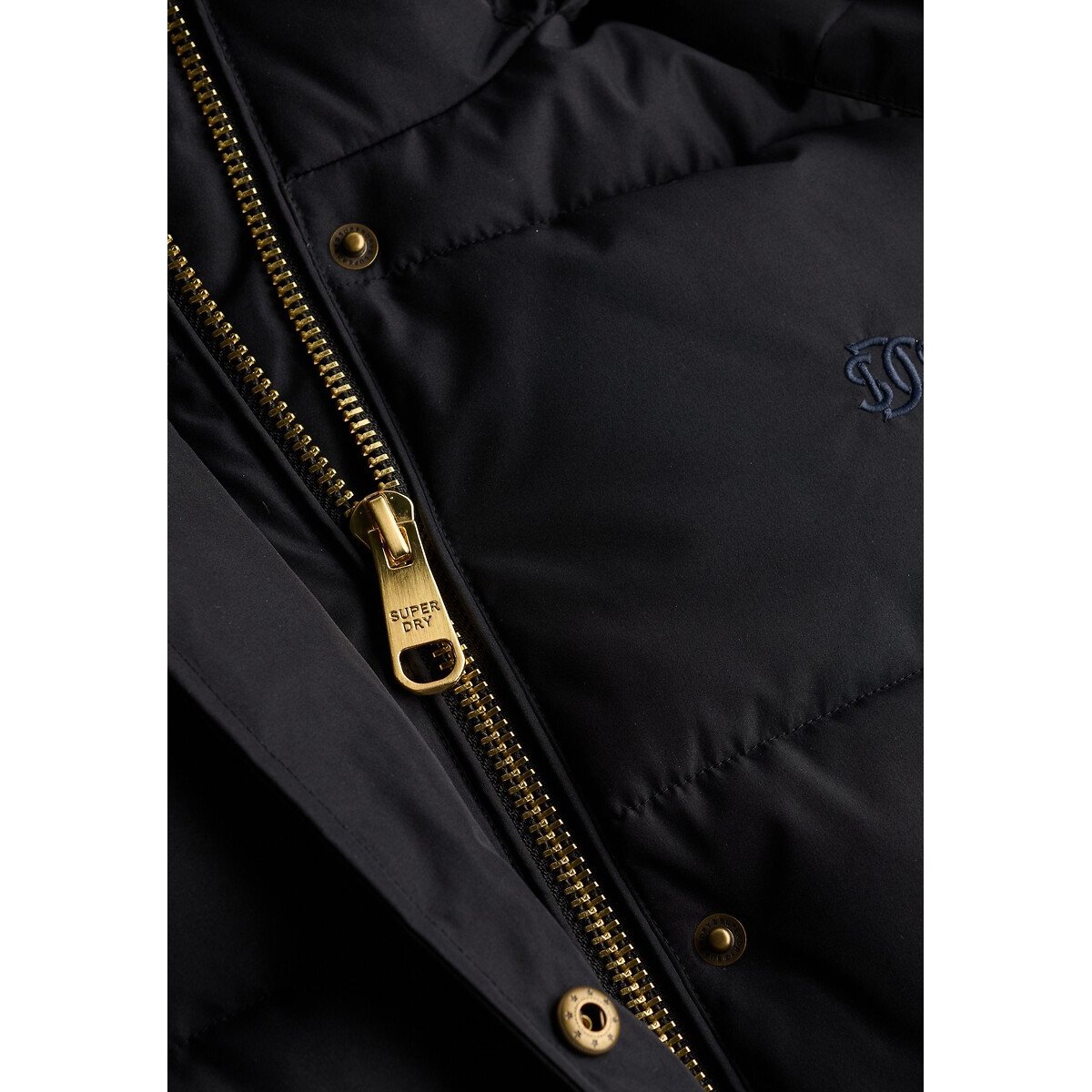 Piumino con cappuccio Premium nero , SUPERDRY