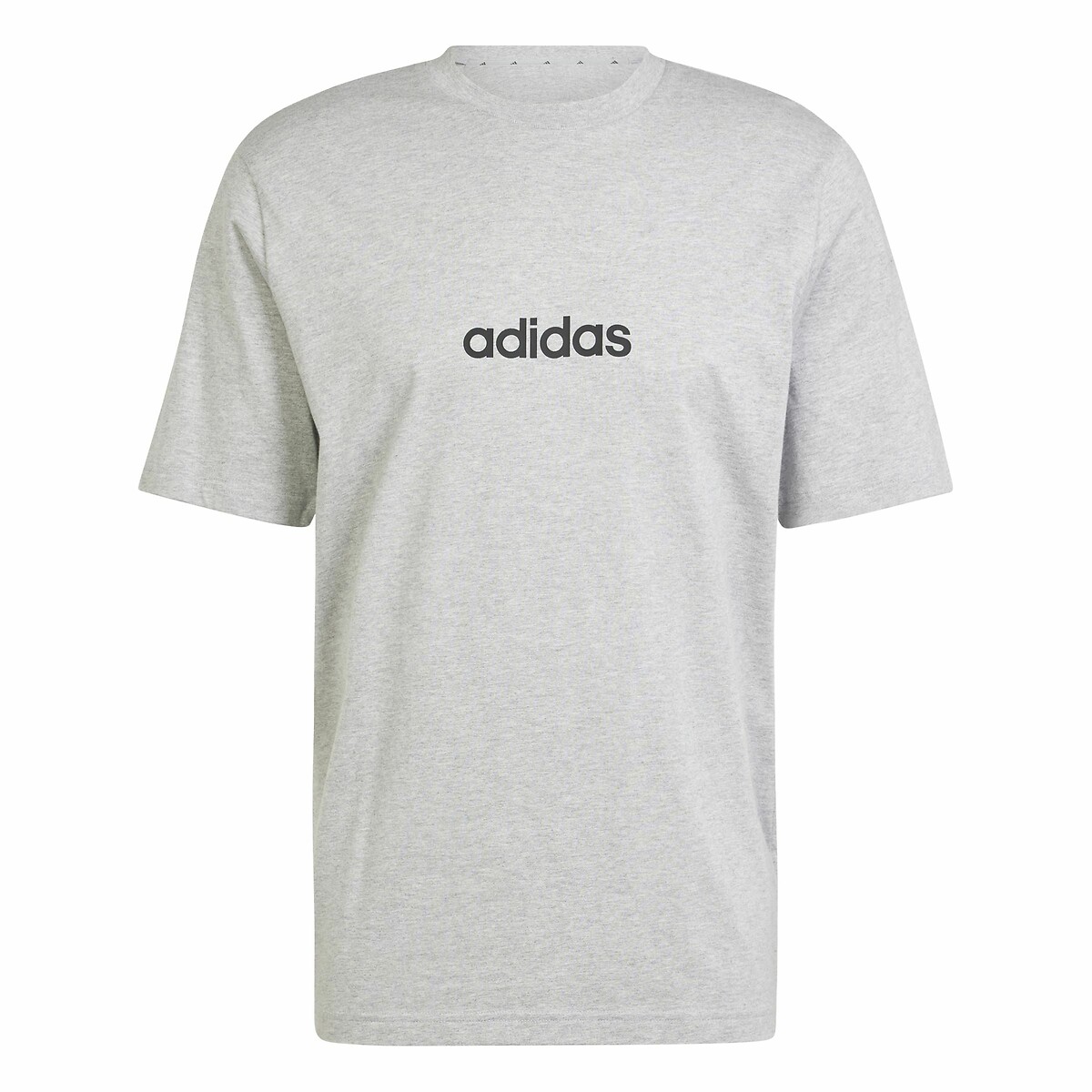 T-shirt manches courtes Essentiel Linear logo gris chiné, ADIDAS SPORTSWEAR