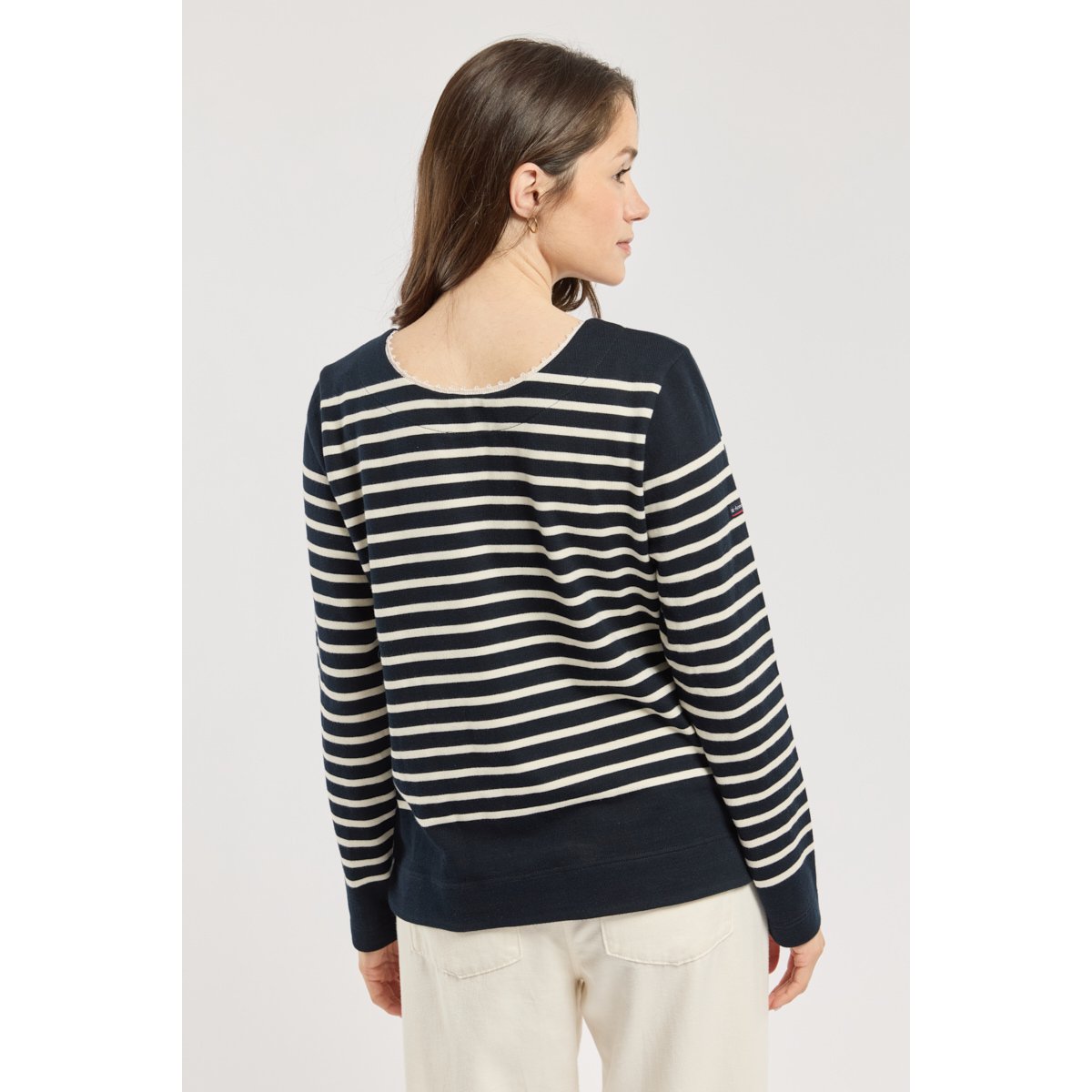 Marinière dos échancré - coton rustique rich navy/nature, ARMOR-LUX