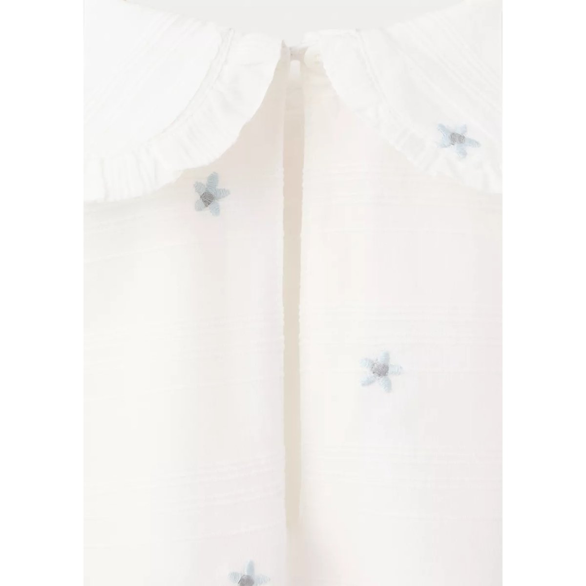 Blouse 100 % coton avec broderies florales blanc cassé, MANGO BABY