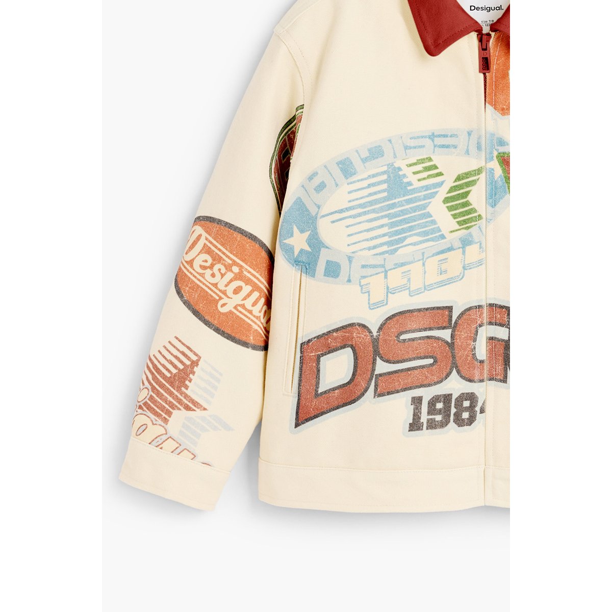 Veste imprimée beige, DESIGUAL