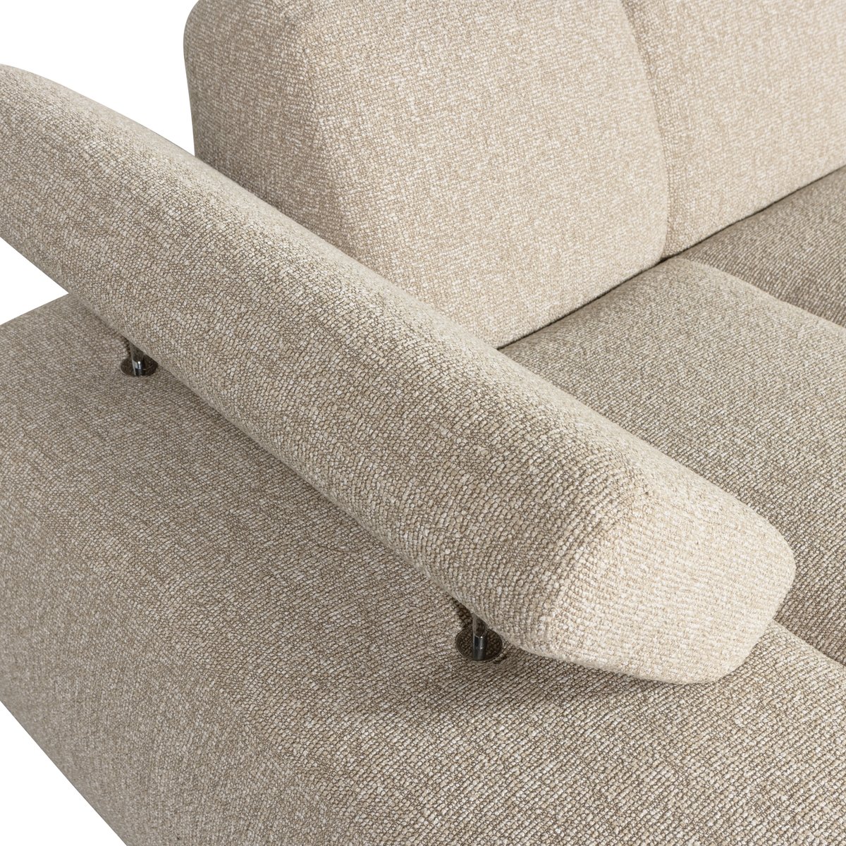 Élément de canapé méridienne gauche de bouclé MOJO beige, WOOOD