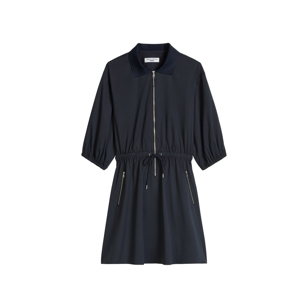 Robe courte relaxed en coton organique mélangé stretch bleu foncé, MARC O’POLO DENIM
