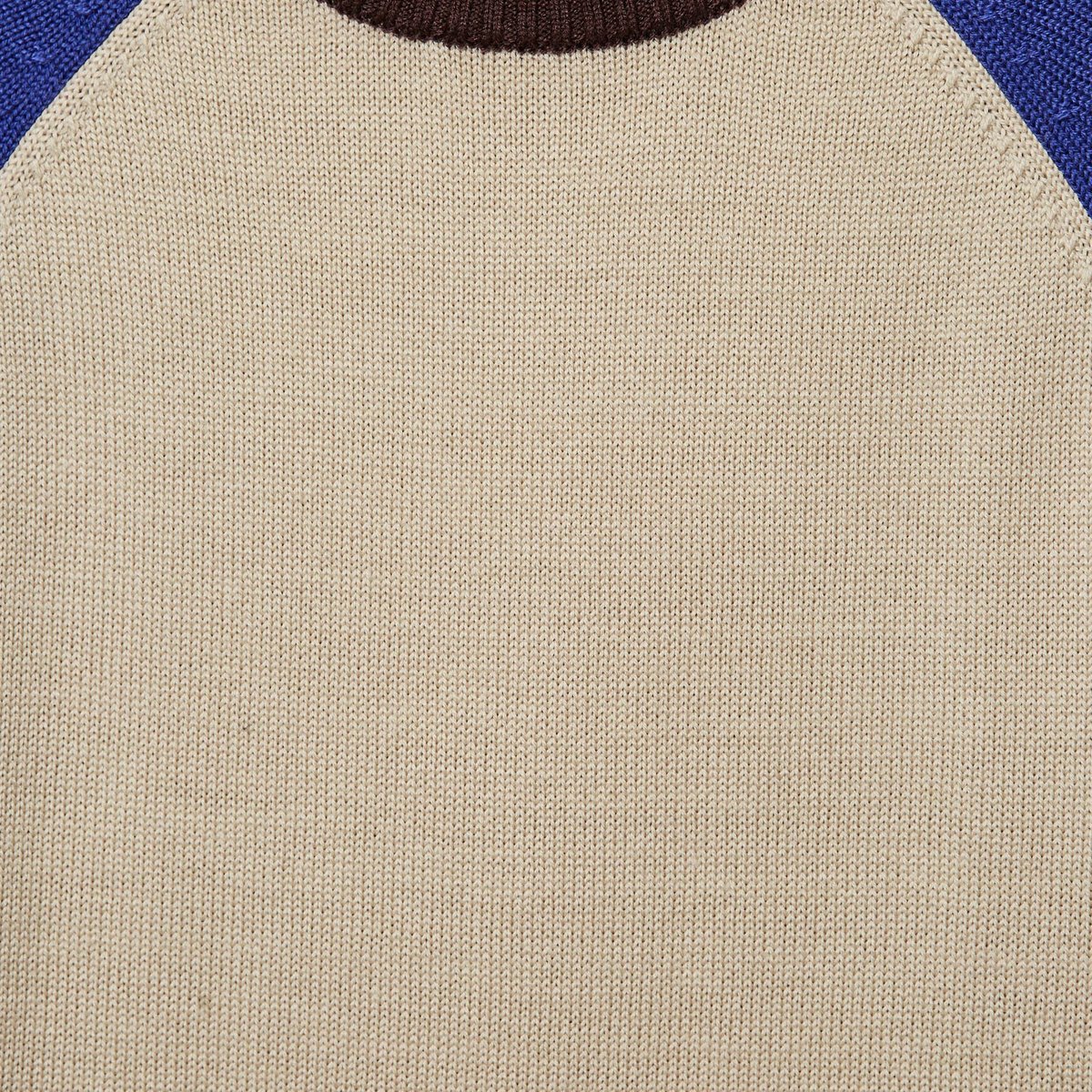 Pull color block contenant de la laine bleu roi, MONOPRIX