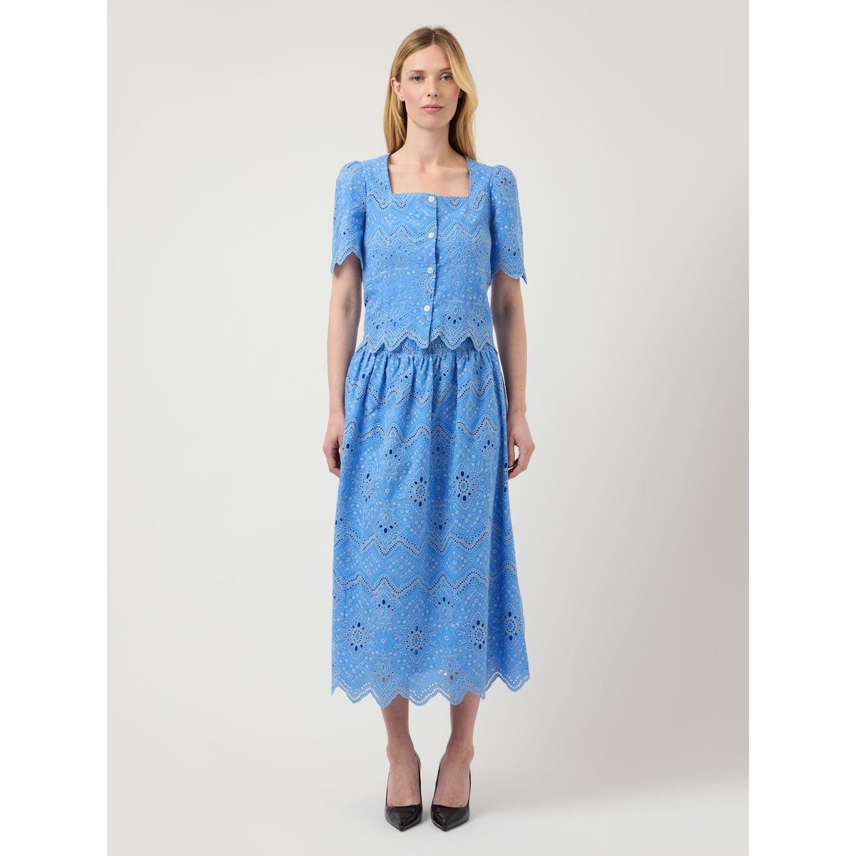Jupe Mi-Longue bleu - marina1, YAS