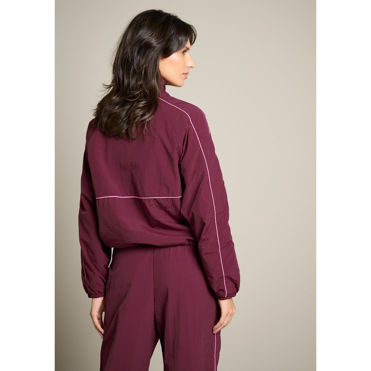 Veste zippée à passepoil bordeau wine, LOLALIZA