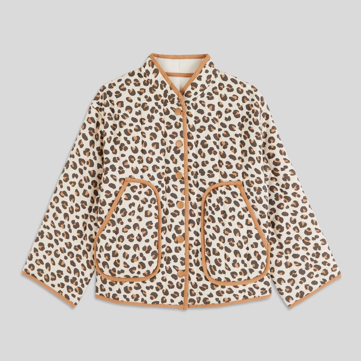 Veste imprimée matelassée amaretti, MONOPRIX