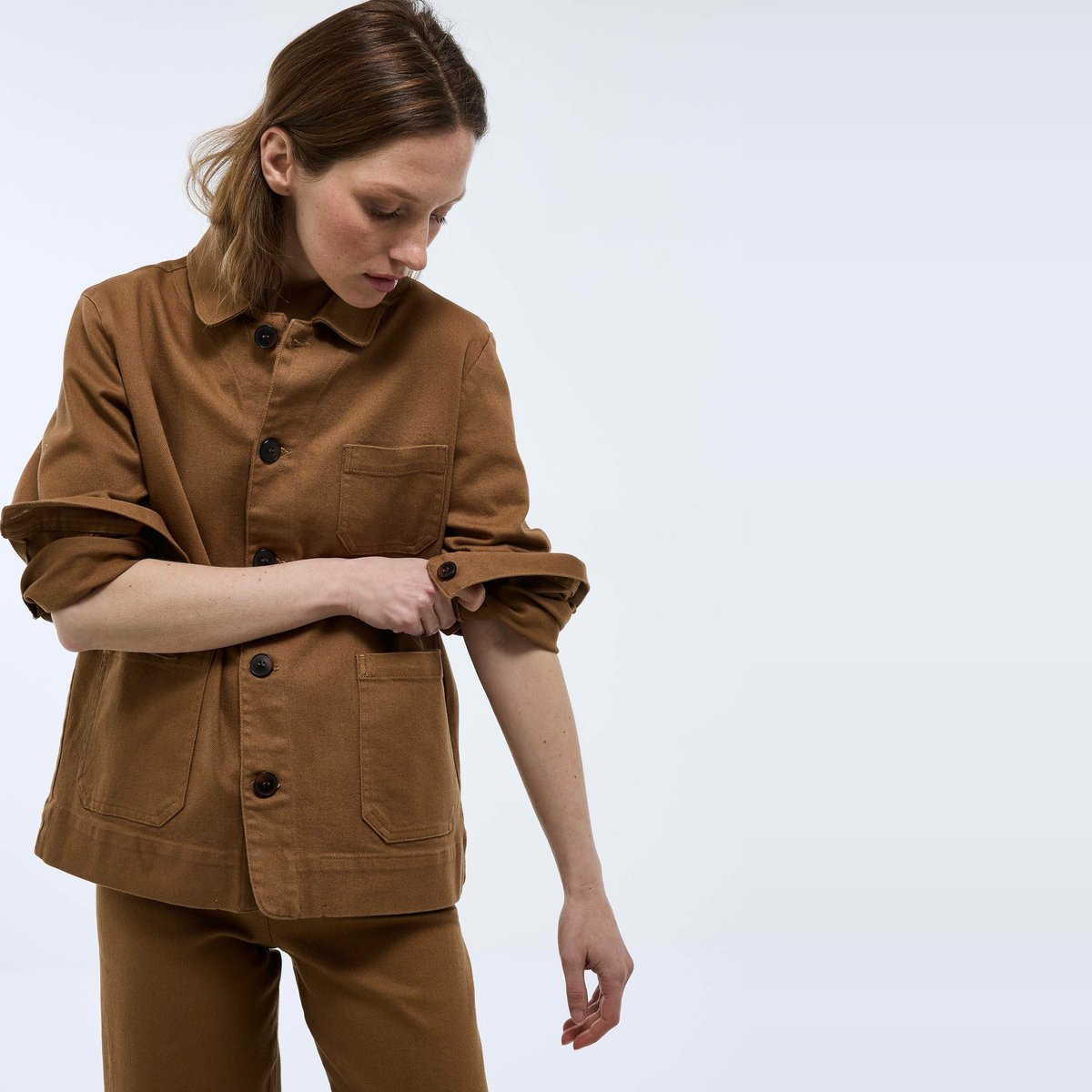 Veste courte contenant du coton gabardine, MONOPRIX